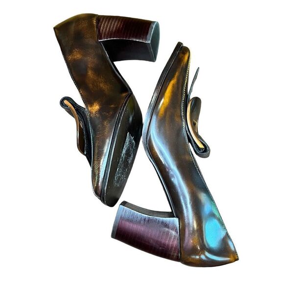 Tory Burch BUCKLE HEEL LOAFER in Brown NWOB Size 6 1/2 - Picture 7 of 11